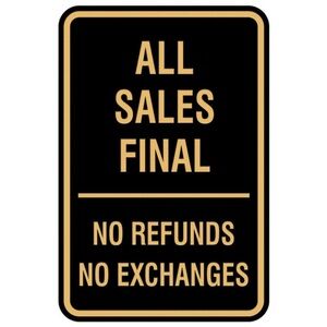 All Sales Final. No returns or exchanges!